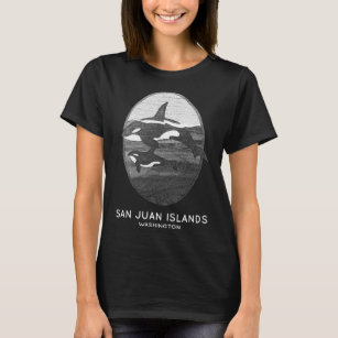 San Juan Islands Washington Orca Whale Souvenir  T-Shirt
