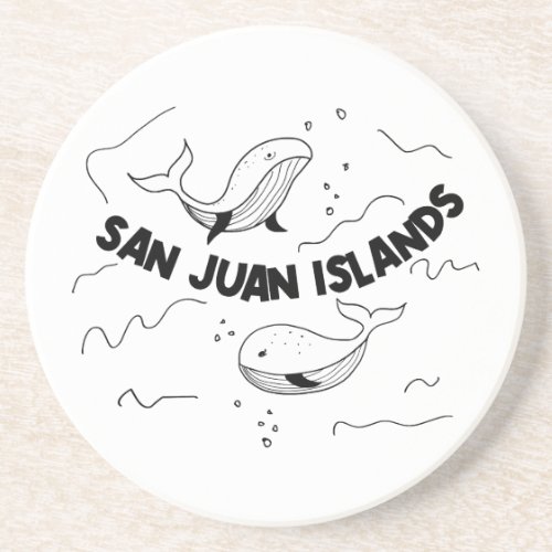 San Juan Islands Whales Coaster