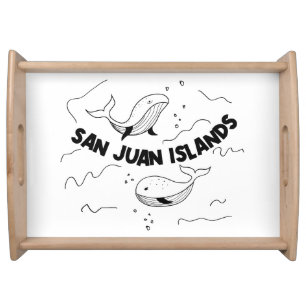 San Juan Islands Whales Serving Tray