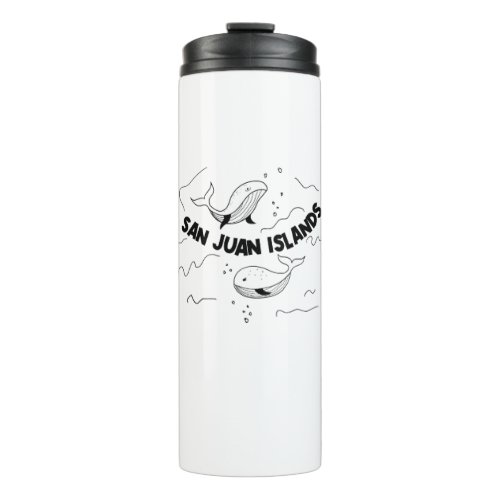 San Juan Islands Whales Thermal Tumbler