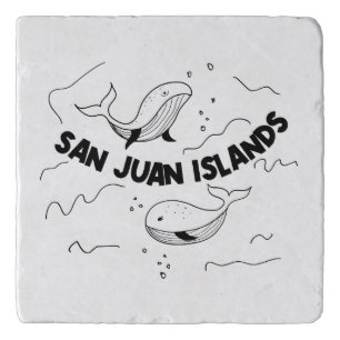 San Juan Islands Whales Trivet