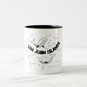 San Juan Islands Whales Two-Tone Coffee Mug