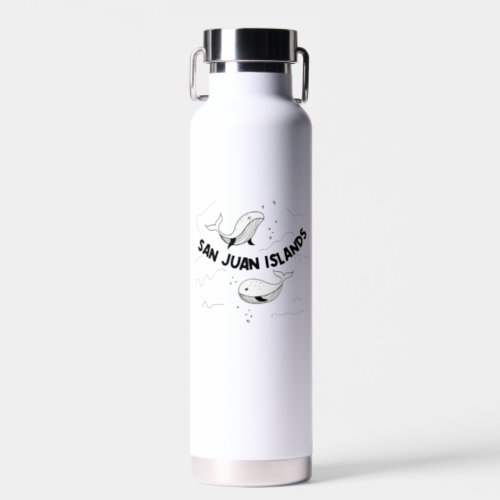 San Juan Islands Whales Water Bottle