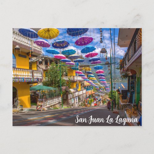 San Juan La Laguna Guatemala Art Street Postcard