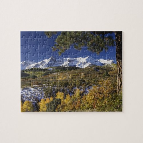 San Juan Mountains and Aspen trees in fallcolor Jigsaw Puzzle