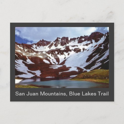 San Juan Mountains Blue Lakes Trail Postcard