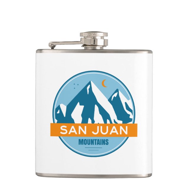 San Juan Mountains Colorado New Mexico Flask (Front)