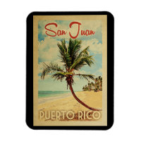 San Juan Palm Tree Vintage Travel
