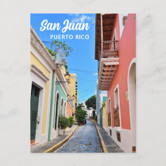 San Juan Puerto Rico Island Colorful Travel Photo Postcard