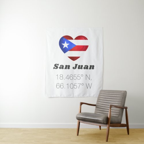 San Juan Puerto Rico Latitude Tapestry