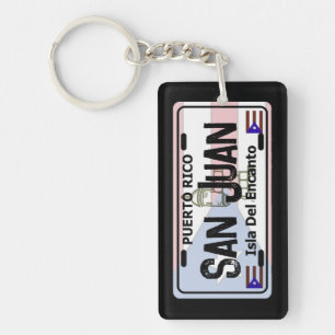 San Juan Puerto Rico license plate keychain