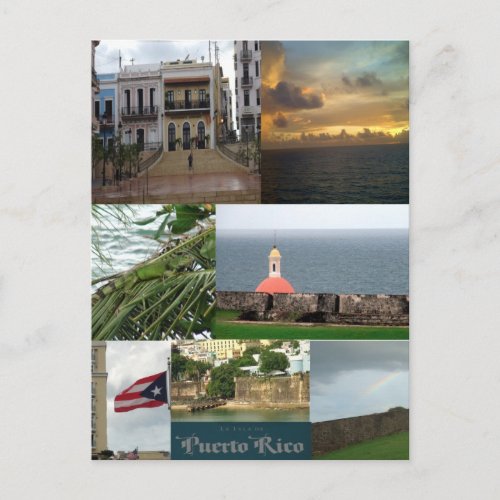 San Juan Puerto Rico Photo Collage Postcard