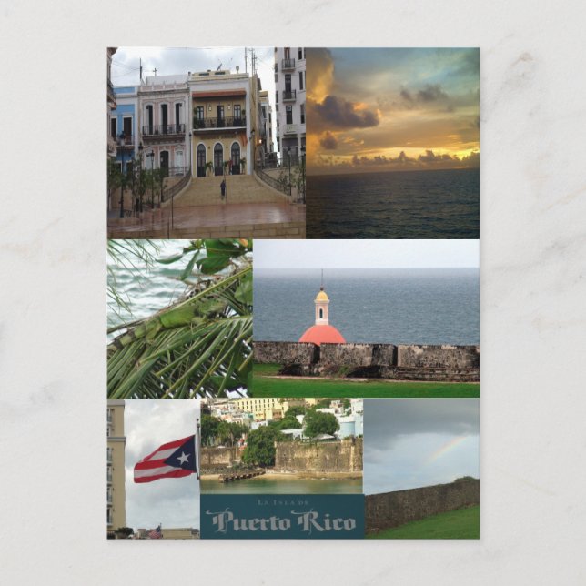 San Juan, Puerto Rico Photo Collage Postcard (Front)
