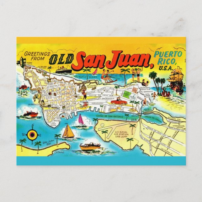 San Juan Puerto Rico  Postcard (Front)