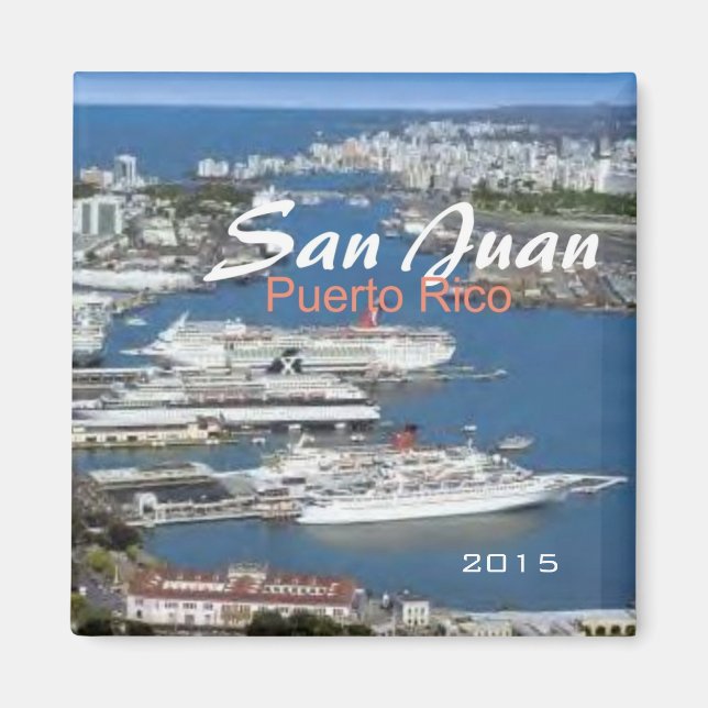 San Juan Puerto Rico Travel Souvenir Fridge Magnet (Front)