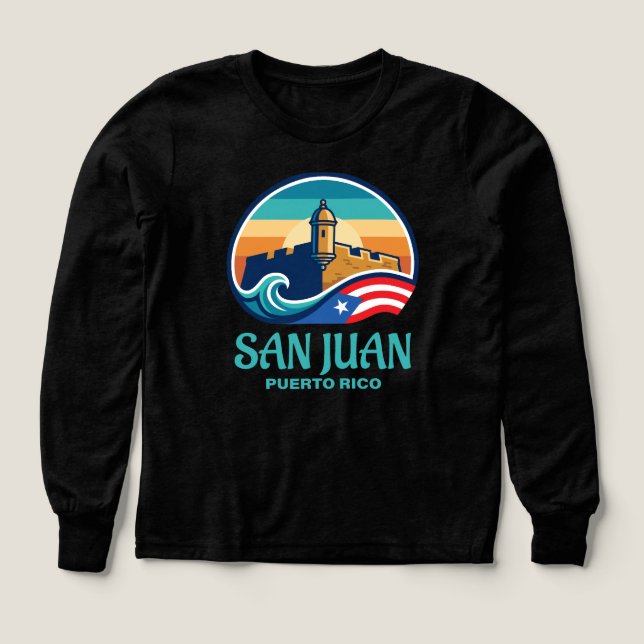 San Juan Puerto Rico Tri-Blend Shirts (Design Front)