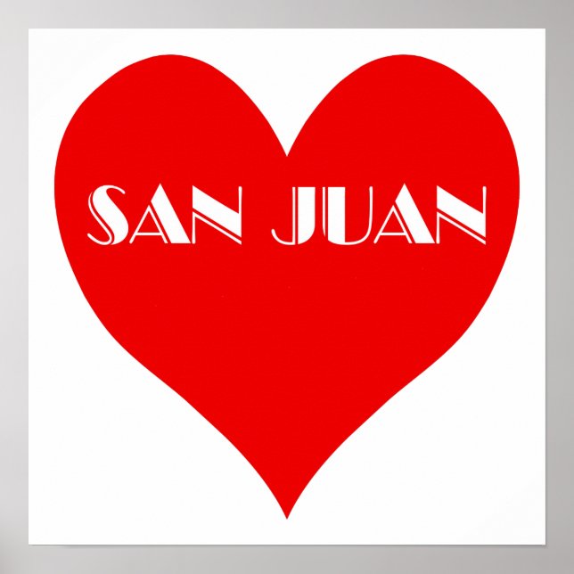 San Juan Red Heart Poster (Front)