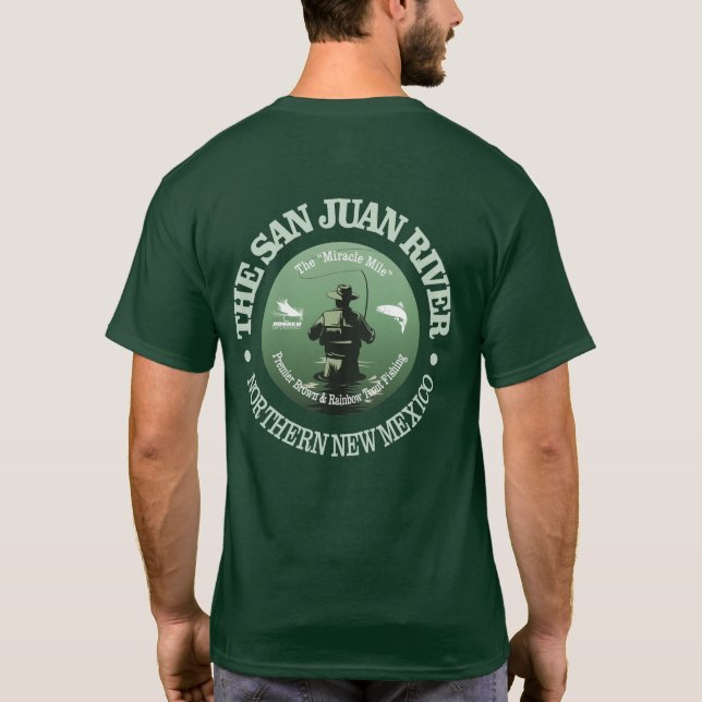 San Juan River (Fly Fishing) T-Shirt (Back)