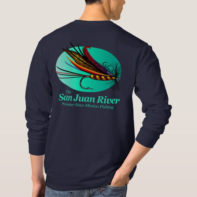 San Juan River (fly) T-Shirt (Back)