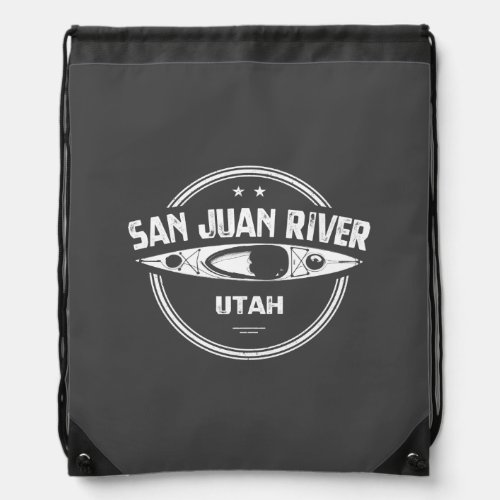 San Juan River Utah Drawstring Bag