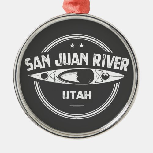 San Juan River Utah Metal Ornament