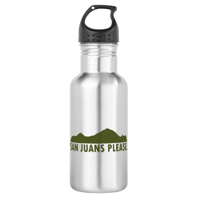 San Juans Please Stainless Steel Water Bottle (Front)