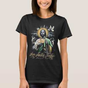 San Judas Tadeo Religious Art Catholic Saints Desi T-Shirt