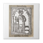 San Lorenzo Kitchen Tile<br><div class="desc">Patron Saint of cooks in Italy, San Lorenzo was "grilled alive", that is a grill in his hand.</div>