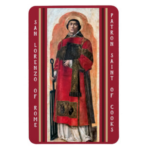 San Lorenzo Lawrence Rome, Patron Saint of Cooks Magnet