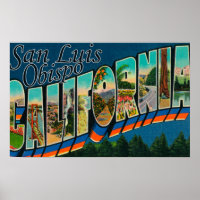 San Luis Obispo, California - Large Letter Scene