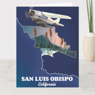 San luis obispo California map Postcard