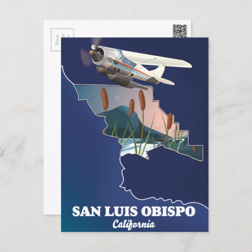 San luis obispo California map Postcard