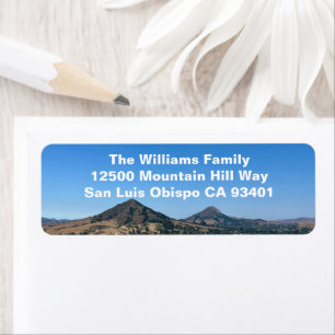 San Luis Obispo California Photo Return Address Label