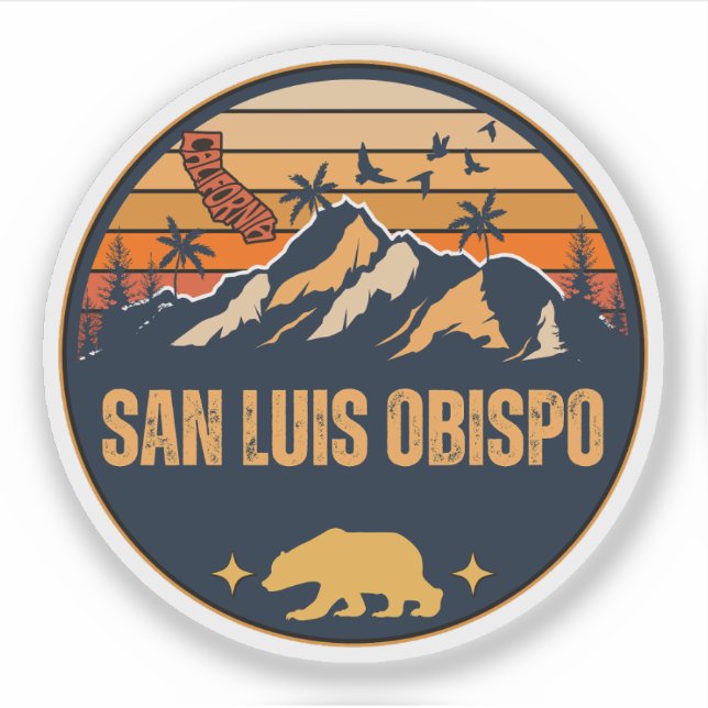 San Luis Obispo, California Sticker (Front)