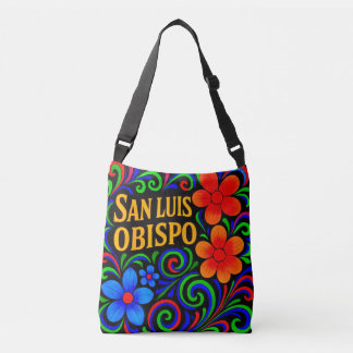 SAN LUIS OBISPO FLORAL TOTE BAG.