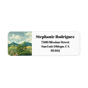 San Luis Obispo SLO California Return Address Label