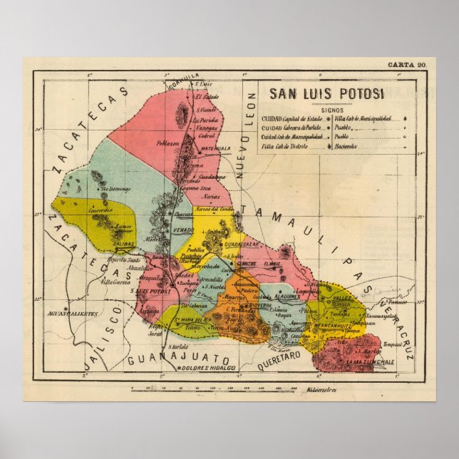 San Luis Potosi, Mexico Poster (Front)