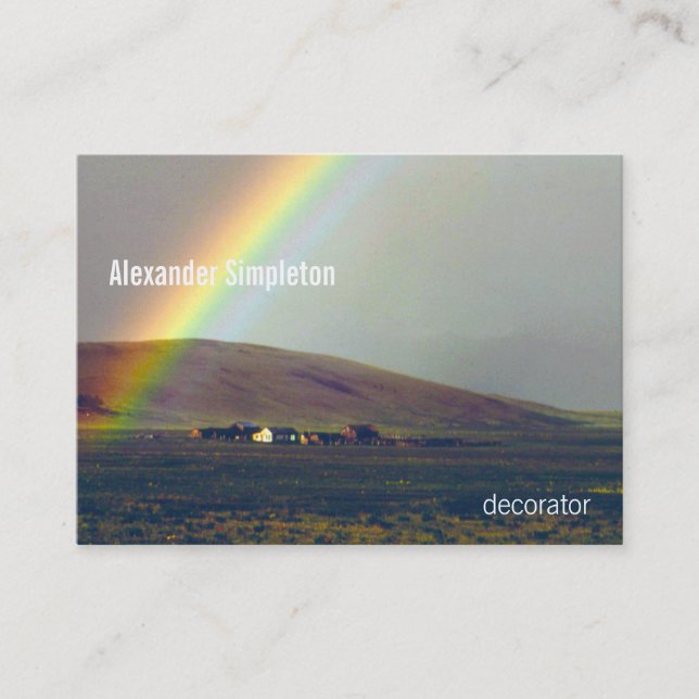 San Luis Valley After Rain Business Card (Front)