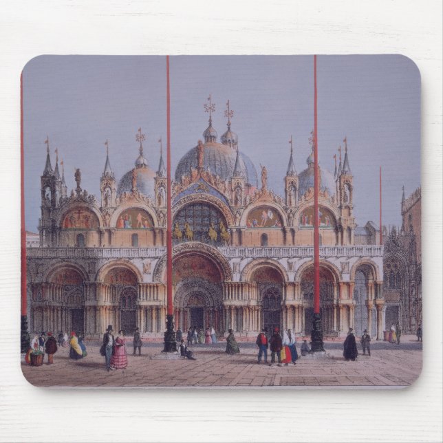 San Marco, Venice, engraved by Brizeghel (litho) Mouse Pad (Front)