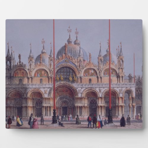 San Marco Venice engraved by Brizeghel litho Plaque