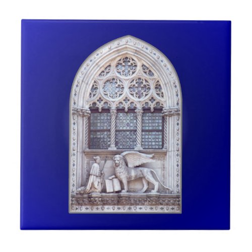 San Marco Winged Lion Window Ceramic Tile