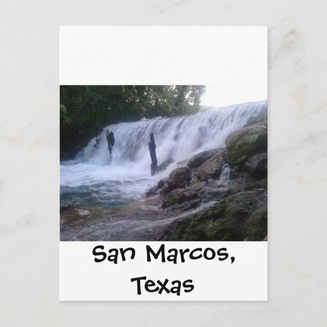 San Marcos River Falls Postcard (Front)
