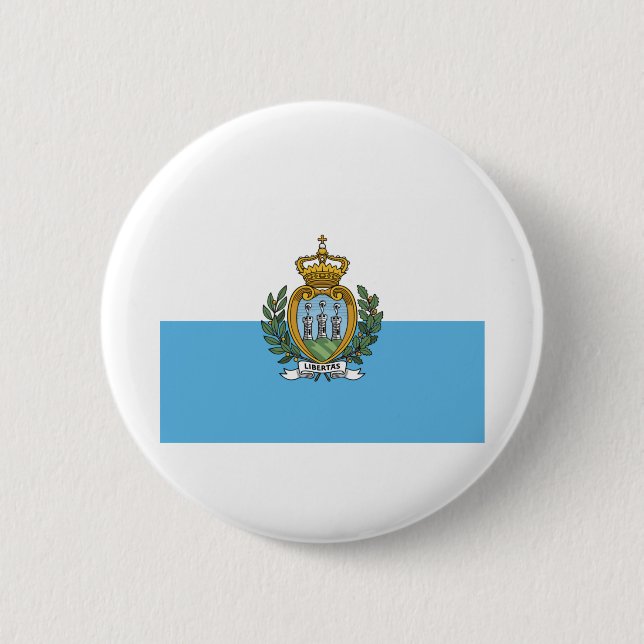 San Marein - San Marino Flag Button (Front)