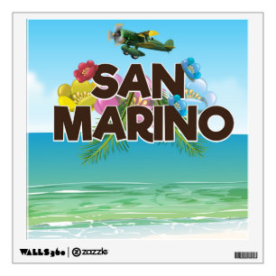 San Marino Beach travel poster Wall Sticker