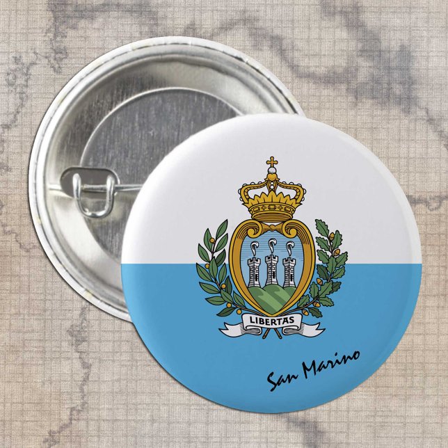San Marino button, patriotic San Marino Flag Button (Creator Uploaded)