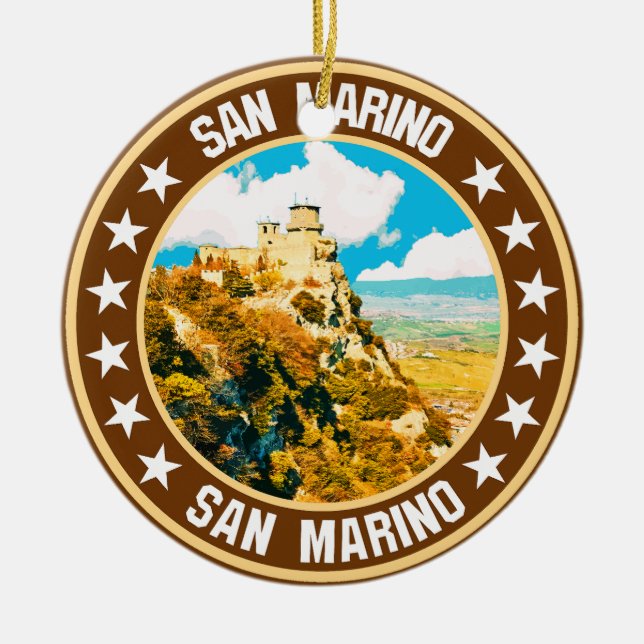 San Marino                                         Ceramic Ornament (Front)