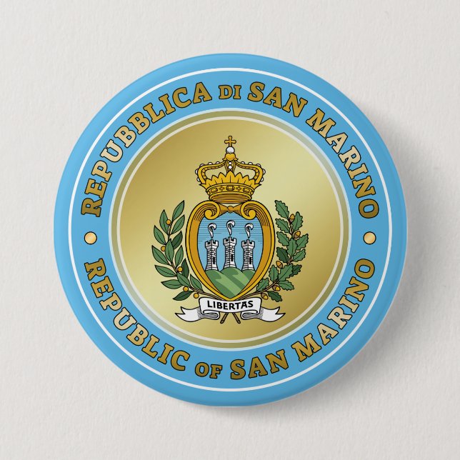 San Marino Coat of Arms Button (Front)