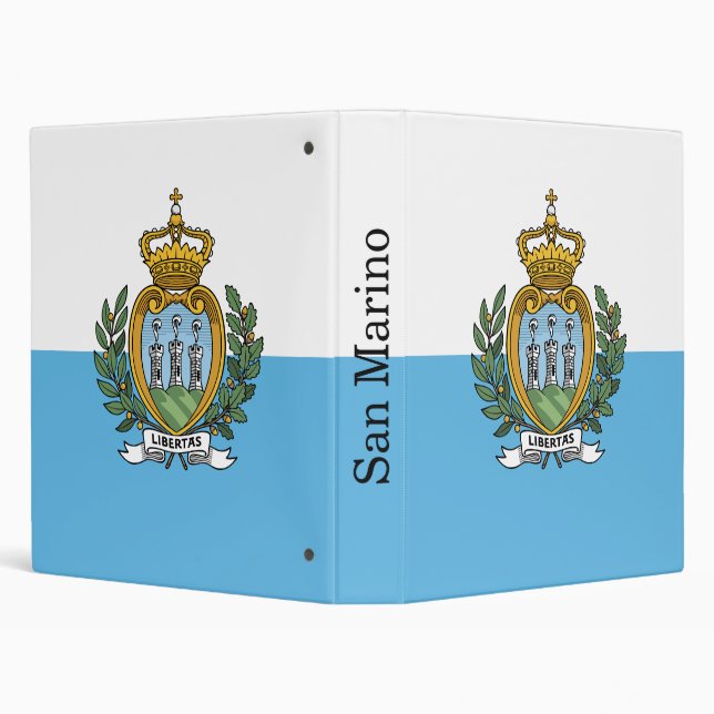 San Marino Flag 3 Ring Binder (Background)