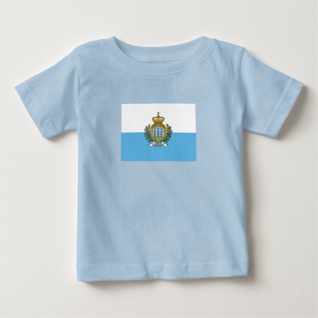 San Marino Flag Baby T-Shirt (Front)