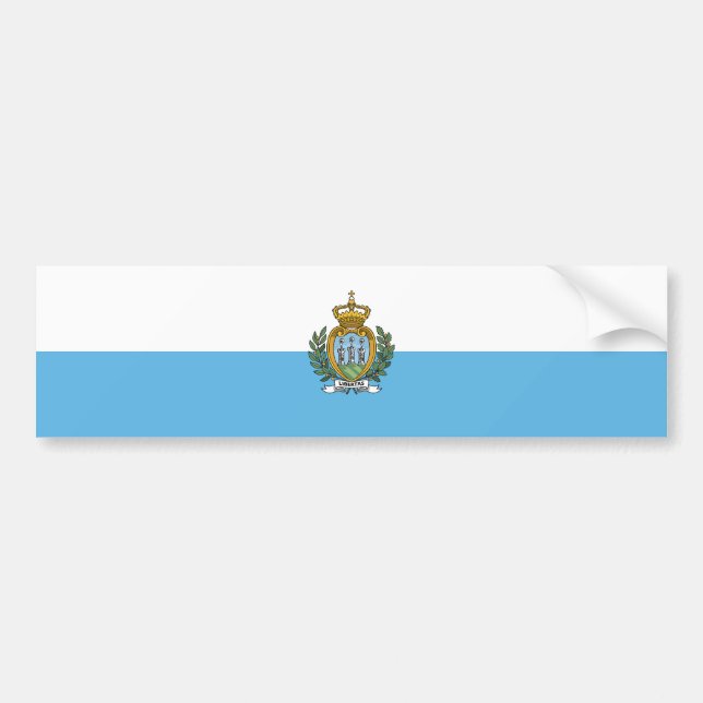 San Marino Flag Bumper Sticker (Front)